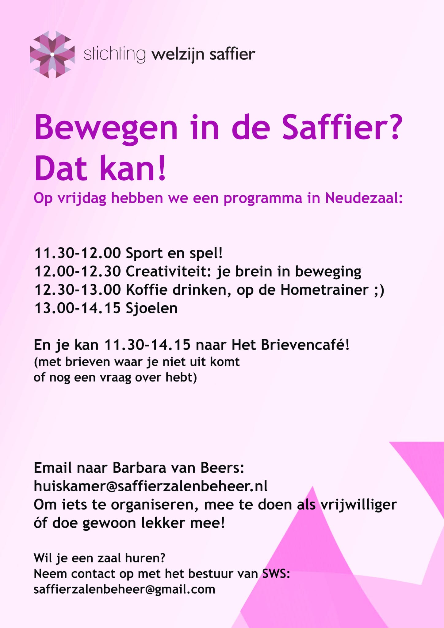 Bewegen in de Saffier