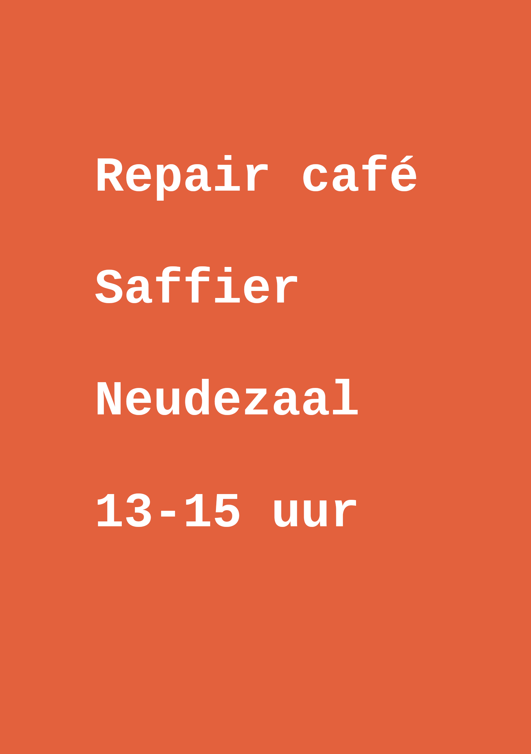 Repair café zondag 10 augustus